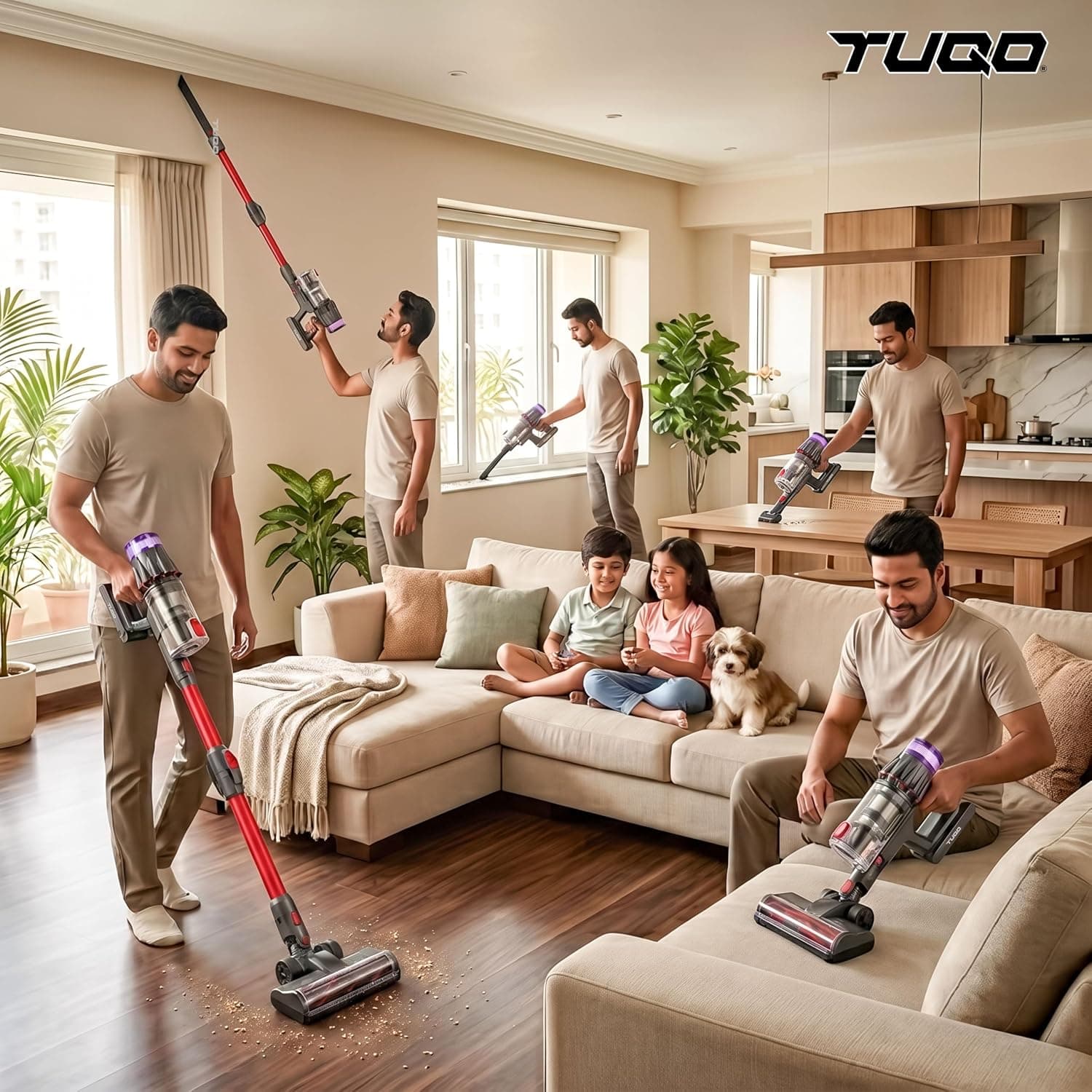 TUQO Cordless Vacuum Cleaner ASB900 | 35Kpa | 700W thumbnail 2