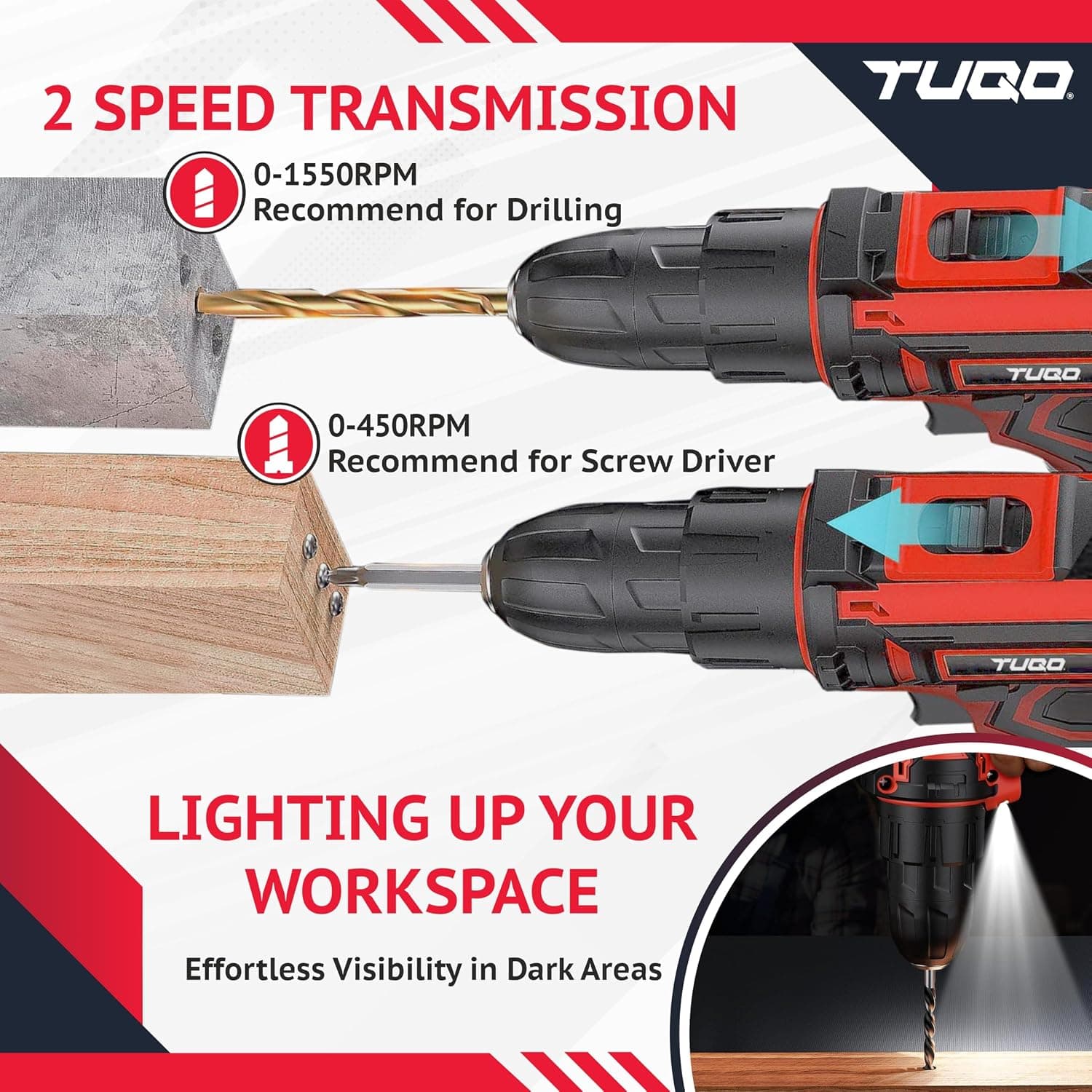 TUQO Cordless Drill AS120 | 12V thumbnail 7