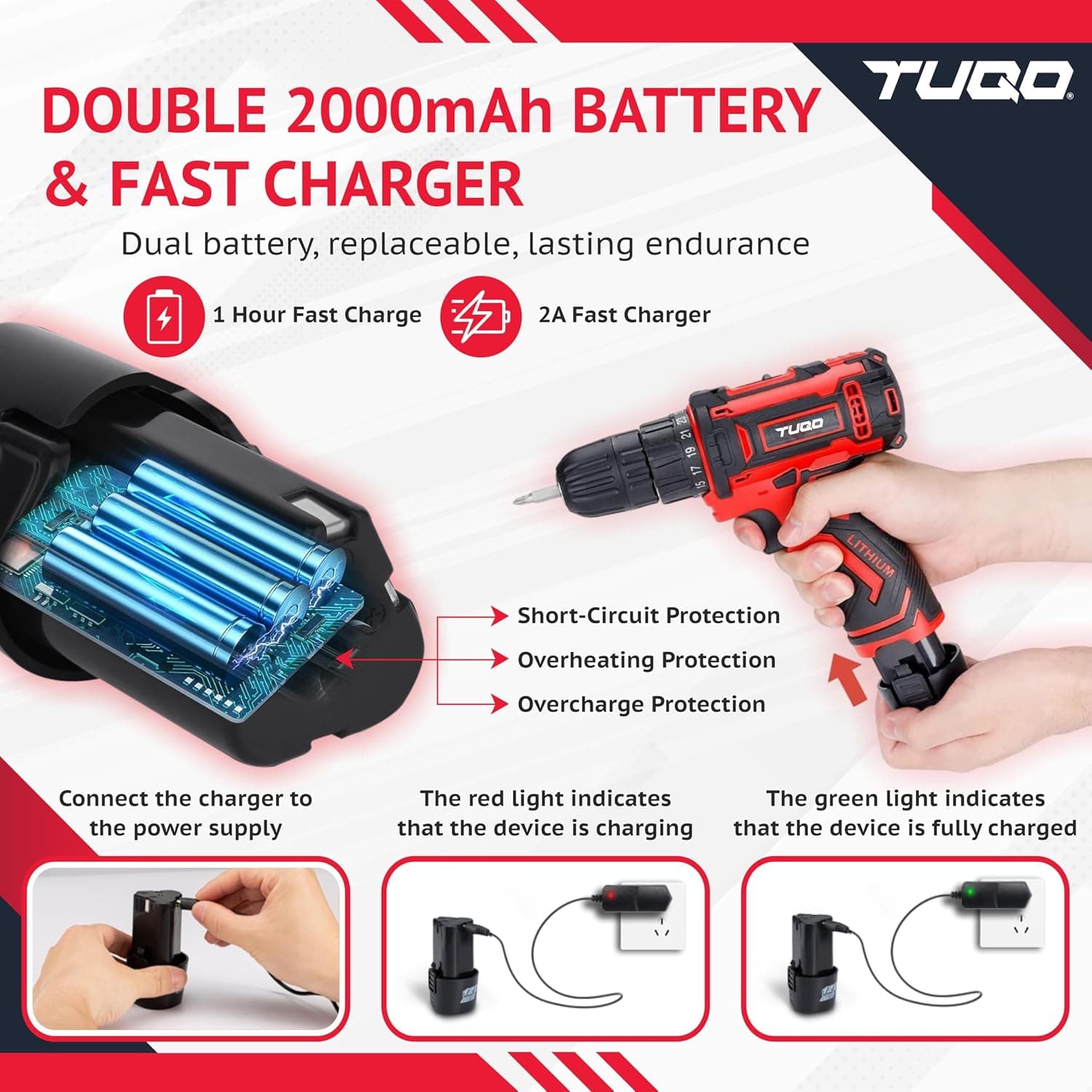 TUQO Cordless Drill AS120 | 12V thumbnail 8