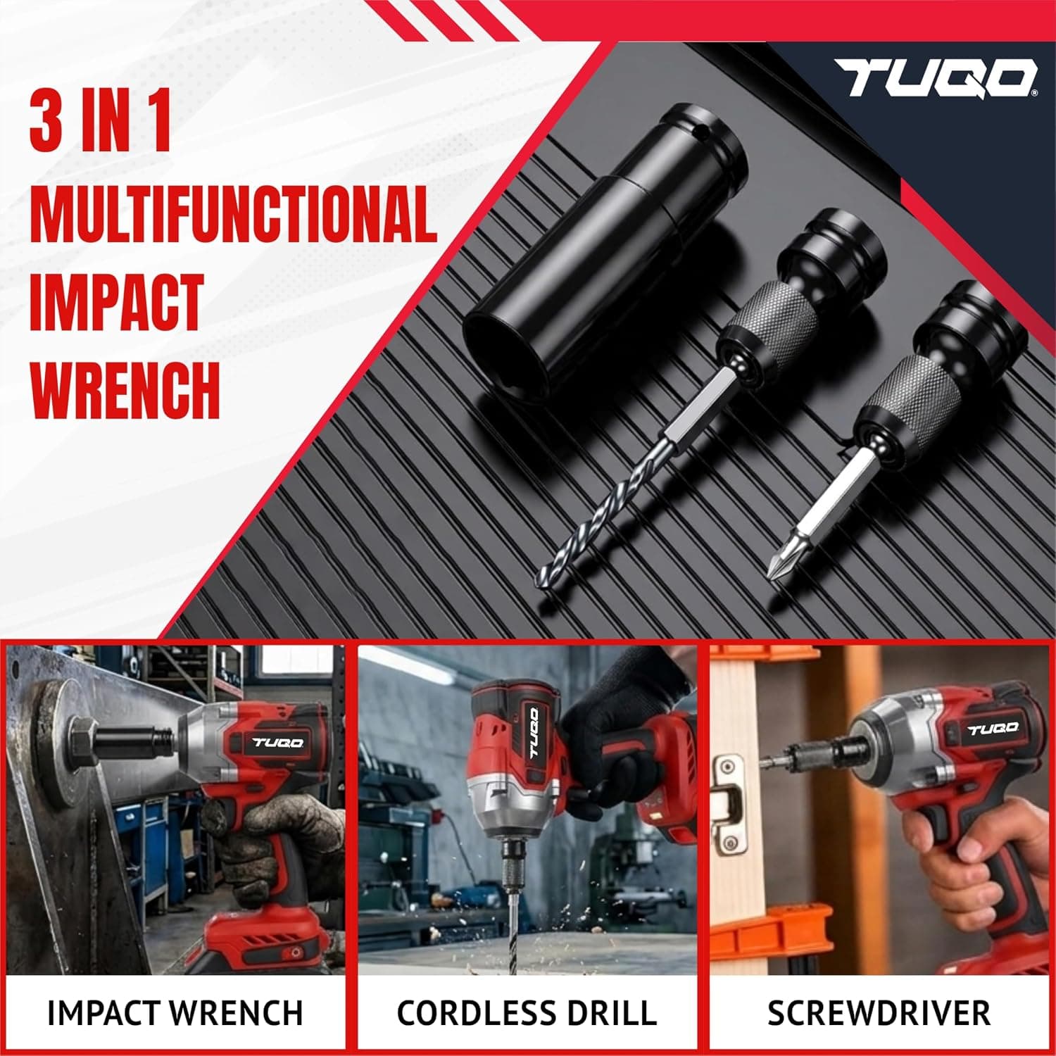 TUQO Cordless Impact Wrench AZR210 | 800Nm | 21V thumbnail 6