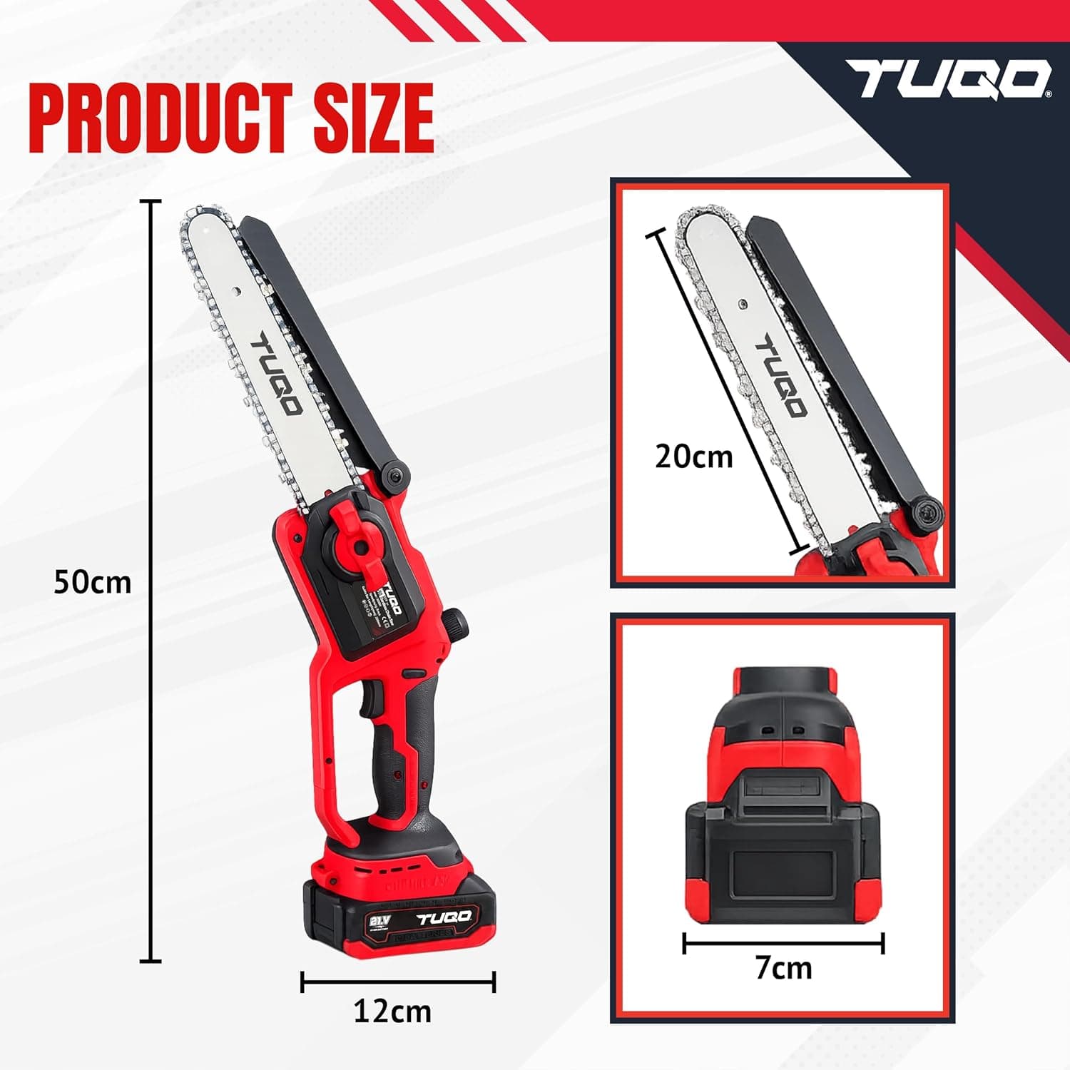 TUQO Cordless Chain Saw AKG90 | 21V thumbnail 4