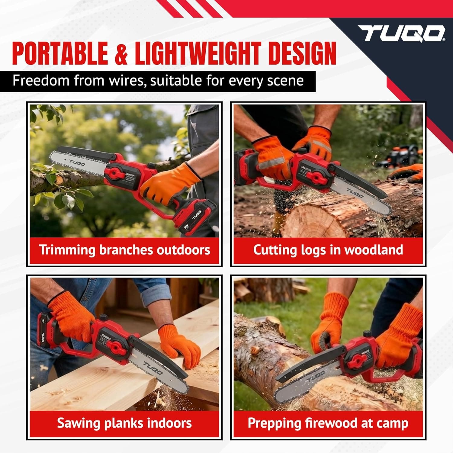 TUQO Cordless Chain Saw AKG90 | 21V thumbnail 9