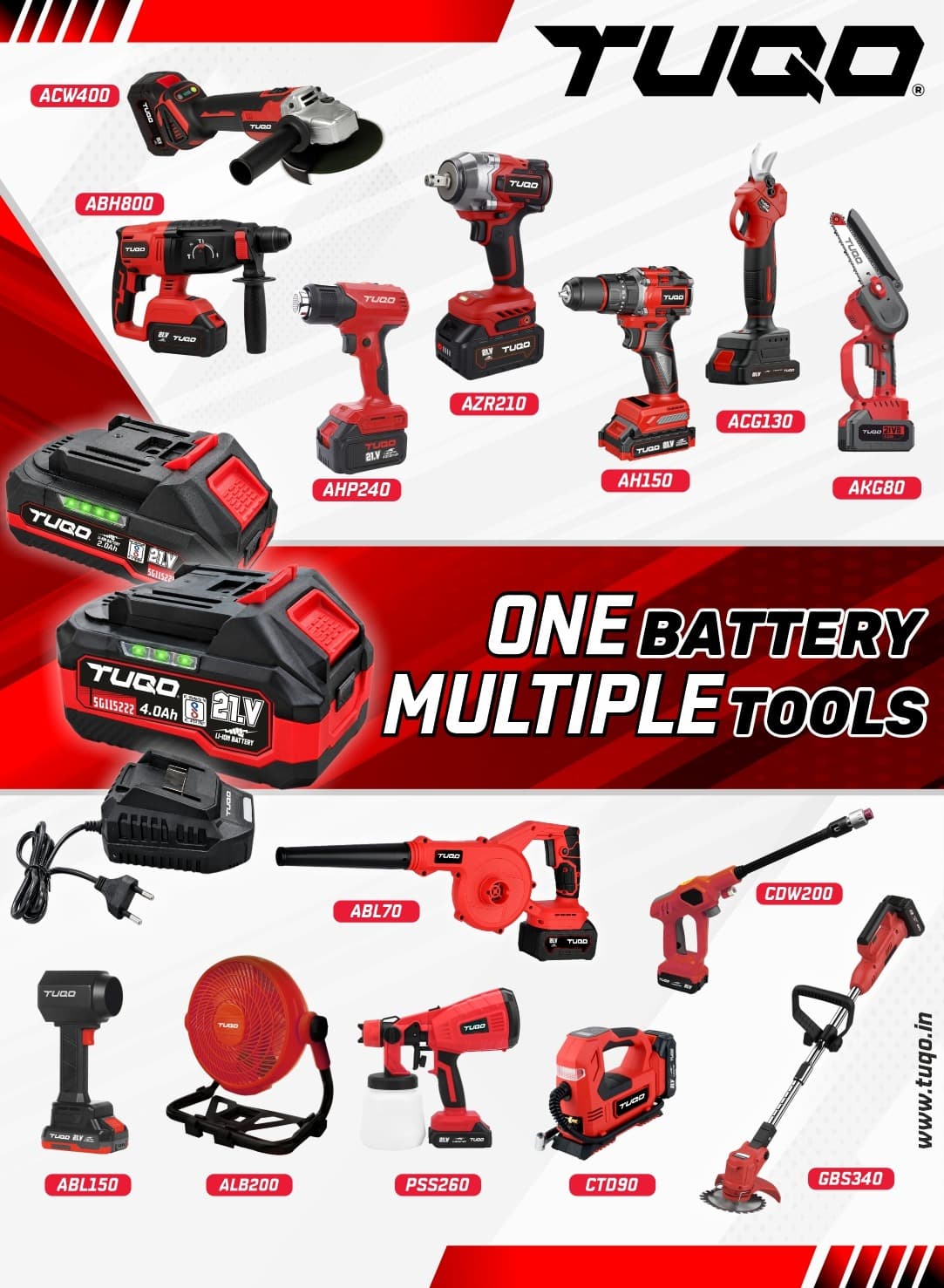 TUQO Cordless Chain Saw AKG90 | 21V thumbnail 10